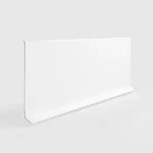 Л плинтус белый глянцевый 80 мм Lamelidecor (L образный )